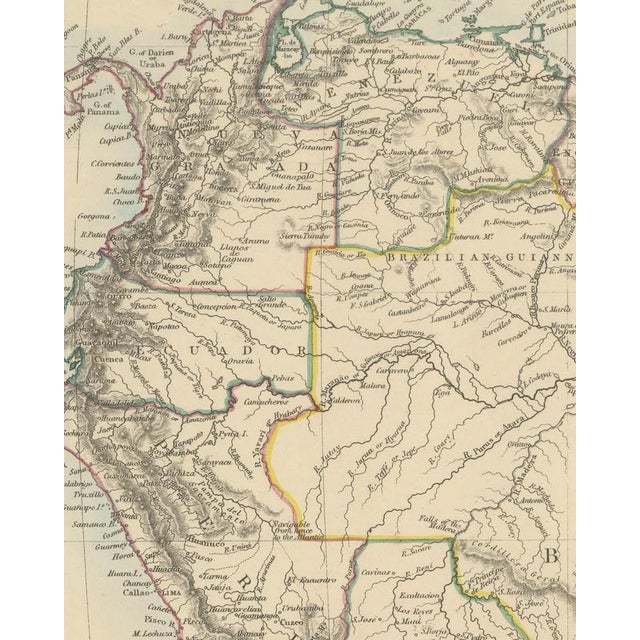 19th Century Antique Map of South America with the Falklands and South Georgia, 1858 For Sale - Image 5 of 9