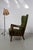 1940s Danish Modern Lounge Chair in Beech and Green Wool by Fritz Hansen, 1940s For Sale - Image 5 of 18