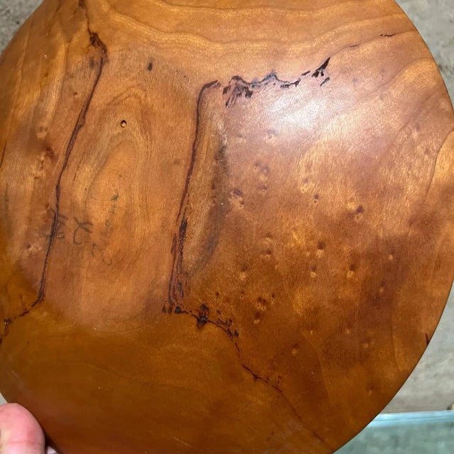 Rude Osolnik Sculptural Cherry Wood Bowl by Rude Osolnik, Mid-Century Modern, Usa For Sale - Image 4 of 9