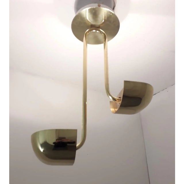 Mid 20th Century Brass Flush Mount Pendant by Lumi For Sale - Image 6 of 12