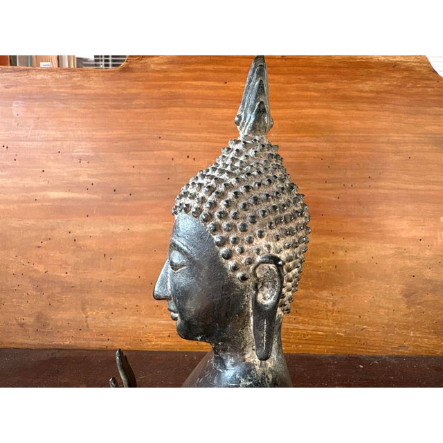 Burmese Artist, Mandalay Style Standing Buddha, Early 20th Century, Bronze For Sale - Image 9 of 15