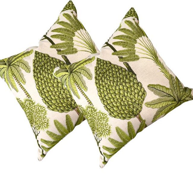 Textile Pair of 24'' Ann Gish Majorelle Leaf Pillows For Sale - Image 7 of 8