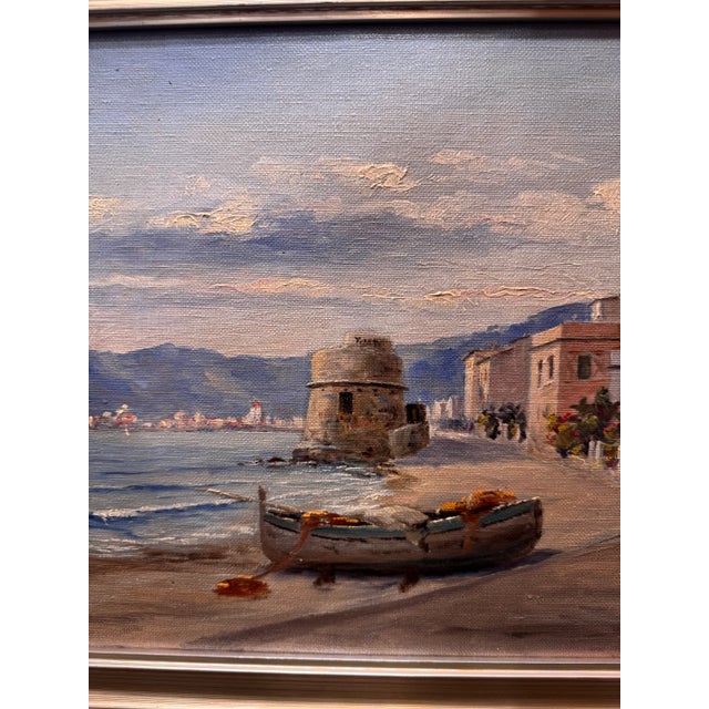 Wood French Signed Oil on Canvas For Sale - Image 7 of 8