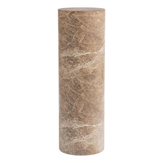 Taupe Faux Marble Pedestal Large For Sale