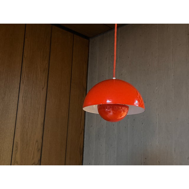 Mid-Century Modern Flower Pot Pendant Lamp by Verner Panton for Louis Poulsen, Denmark, 1960s For Sale - Image 3 of 9