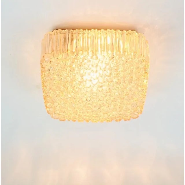 Mid Century Amber Bubble Glass Flush Mount/Ceiling Light or Wall Light/Sconce by Helena Tynell for Limburg, Germany, 1970s For Sale - Image 6 of 11