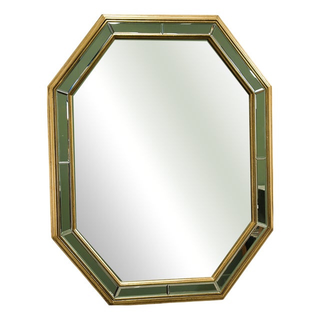 Large Octagonal Bevelled Mirror by De Knudt, Belgium, 1980s For Sale