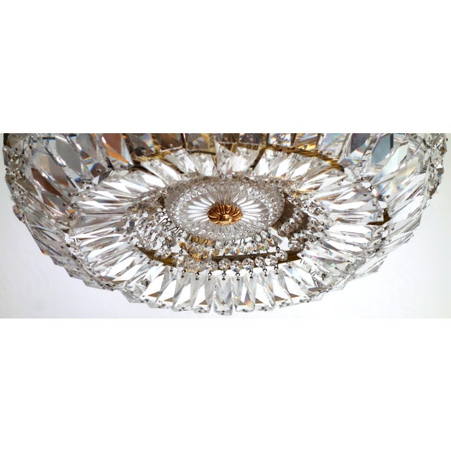 Brass and Lead Crystal 6-Light Chandelier from Palwa, 1960s, in Very Good conditions. Designed 1960 to 1969 This piece has...