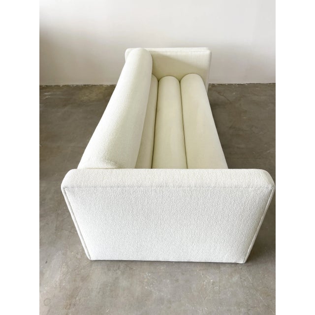 1980s Vintage Postmodern Boucle Bolster Sofa For Sale - Image 5 of 11