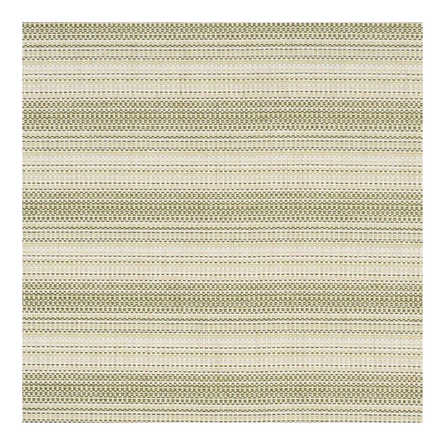 Schumacher Sabine Performance Stripe Fabric In Green For Sale