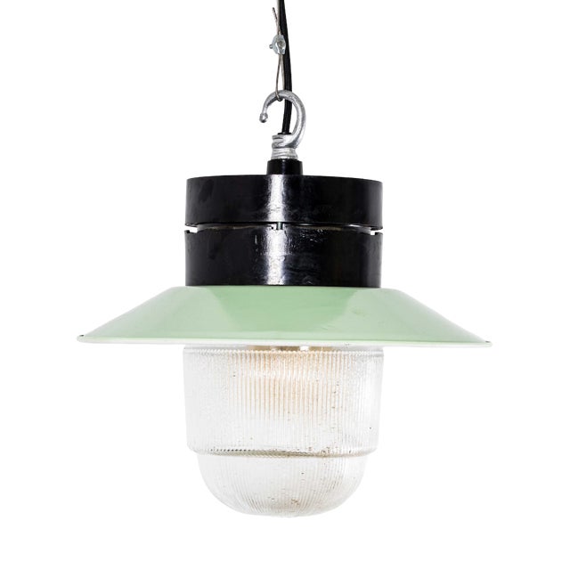 Industrial Bakelite Top Pendant Lamp, 1950s For Sale