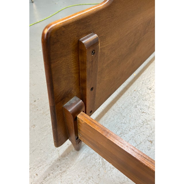 Mid-Century Attributed to Russel Wright for Conant Ball Walnut Bed Frame For Sale - Image 9 of 9