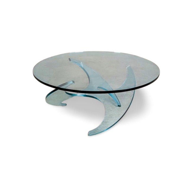 Mid-Century Propeller Coffee Table in Glass by Knut Hesterberg for Ronald Schmitt For Sale - Image 13 of 13