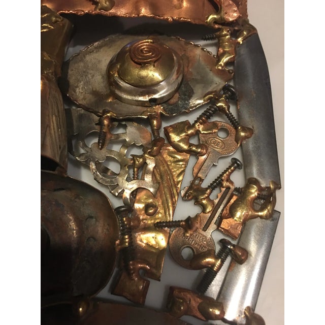 Vintage Brutalist Mixed Metals Mask For Sale - Image 4 of 10