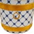 Metal 1960s Louis XVI Style Blue & White 24 K Gold Mangani Cachepots - a Pair For Sale - Image 7 of 10