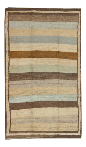 Tulu Rug With Modern-Esque and Multiple Bands of Colors