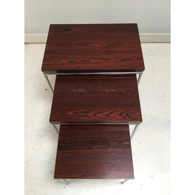 Dutch Palissander Nesting Tables, 1960s, Set of 3 For Sale - Image 9 of 11