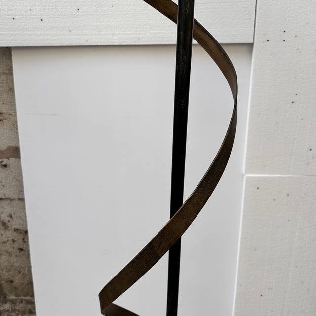 Art Deco Style Floor Lamp in Marbled Glass and Iron, Italy, 1970s For Sale - Image 15 of 18