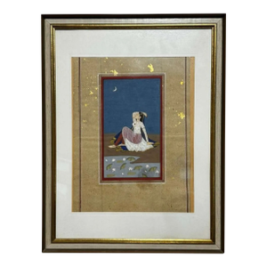 Nayika of Moonlight - Rajasthan, Tempera & Watercolour, 19th Century