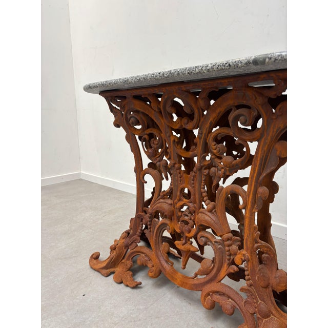 Antique Cast Iron Console Table For Sale - Image 4 of 7