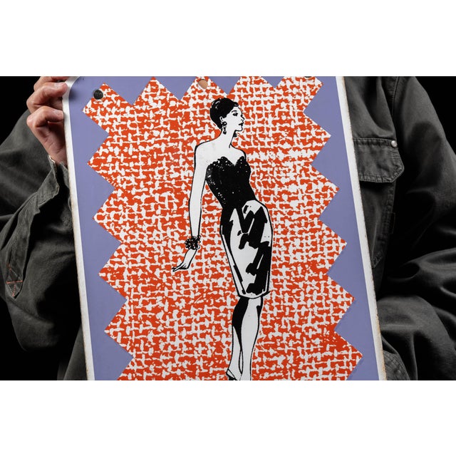 Lavender Set of Men, Women Post-Modern SSP Restroom Signs For Sale - Image 8 of 12