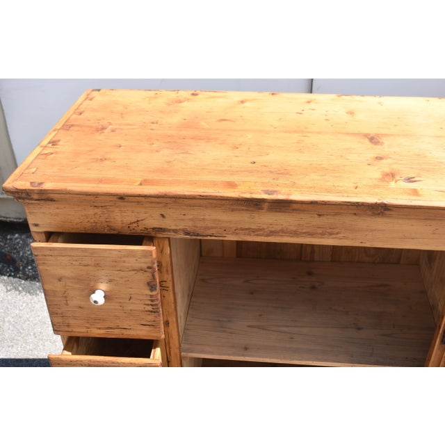Pine Three Drawer Czech Bread Cupboard For Sale - Image 14 of 14