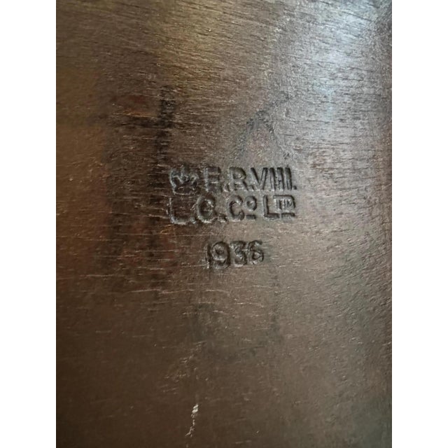 Vintage Presidential Writing Desk in Oak with Original Leather Top, 1936 For Sale - Image 9 of 16