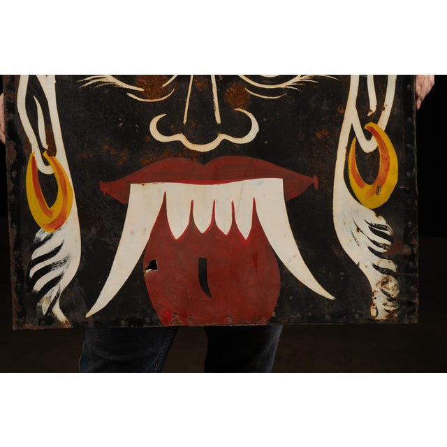 1960s Hand Painted Drishti Bommai Carnival Panel For Sale - Image 4 of 5