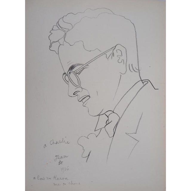 Jean Cocteau (1889-1963) Portrait of Charlie Chaplin Lithograph after a drawing by the artist Signed in the plate On wove...