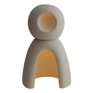 Nomad Ii:09 Table Lamp in White Sand Stoneware by Sofia Karnukaeva For Sale