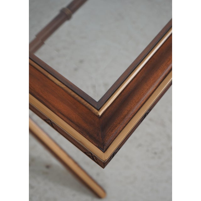 2010s Ej Victor Regency Style Glass Top Coffee Table For Sale - Image 5 of 14