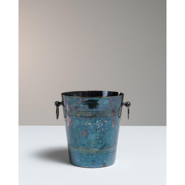 Mid 20th Century France Charcoal Silver Ice Bucket For Sale - Image 12 of 13