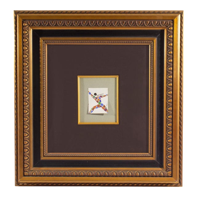 Signed "New Fabrics" Gouache Painting by Erte For Sale