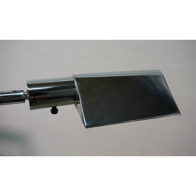 1970s Mid-Century Chrome Swing Arm Pharmacy Task Floor Lamp by Koch & Lowy (Omi) For Sale - Image 5 of 10