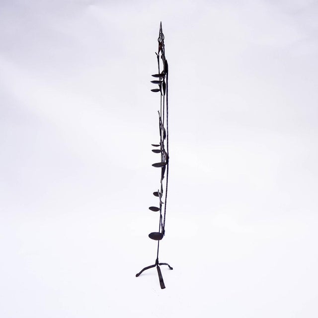 Black Wrought Iron Dividing Screen with Animal Decoration from Marolles, 1950s For Sale - Image 8 of 9