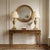 Pair of vintage Neoclassical urn table lamps cast in heavy composition resin, each lamp displays an oversized amphora-form...