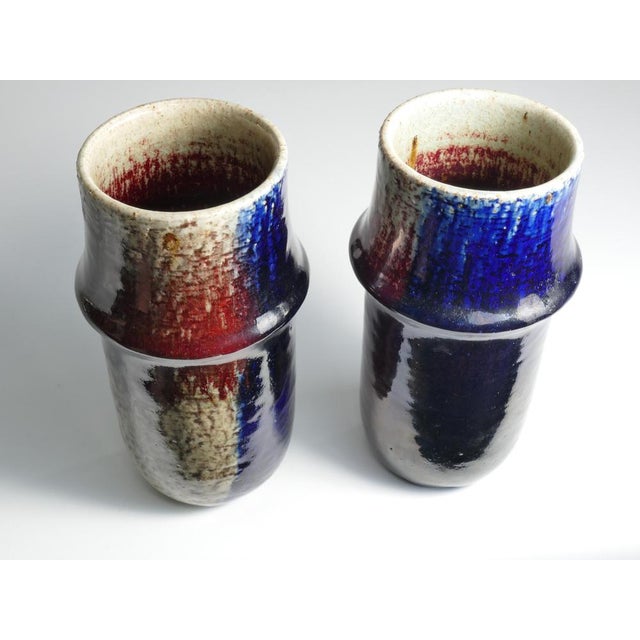 1970s Scandinavian Modern Ceramic Vases by Sylvia Leuchovius for Rörstrand, 1976, Set of 2 For Sale - Image 5 of 18