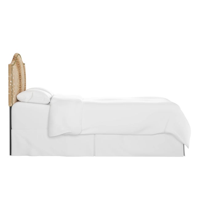 Transitional Ashland Headboard in Natural Fawn, Queen For Sale - Image 3 of 5