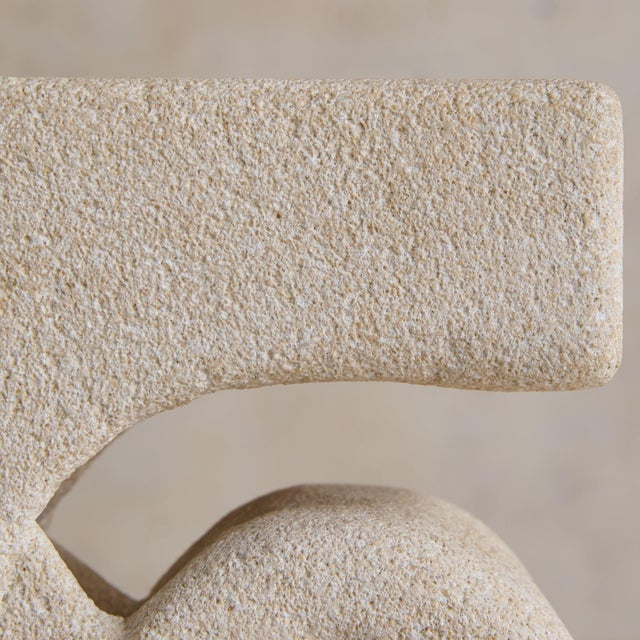 French Limestone Table Lamp Attributed to Albert Tormos, 1970s For Sale In Chicago - Image 6 of 11
