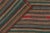 1950s Vintage Chaput Kilim Style in Beige-Brown, Blue, Polychromatic Stripes For Sale In New York - Image 6 of 7
