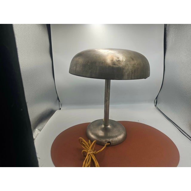 Art Deco Brass Mushroom Lamp, 1920s For Sale - Image 6 of 7