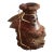 Hand Carved Bud Vase of Grandis Mur Nut From Australia For Sale