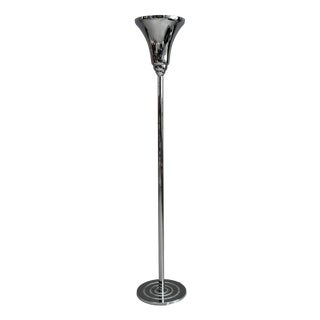 Art Deco Floor Lamp in Chrome, 1930s For Sale