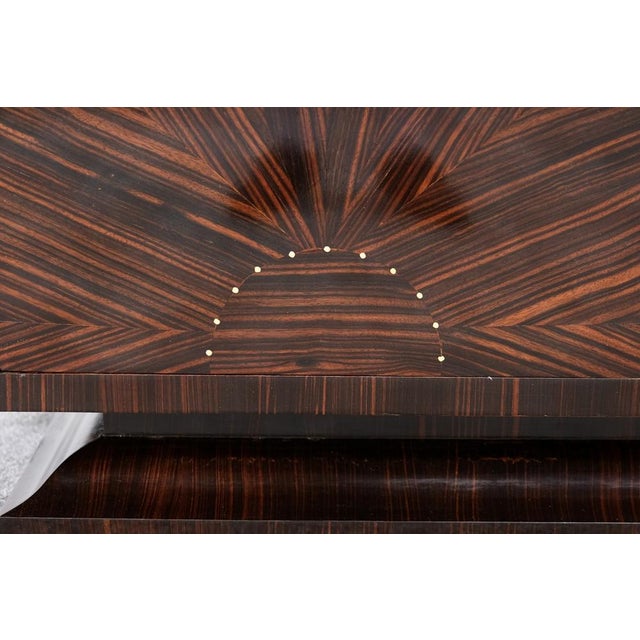 Vintage Art Deco Chest of Drawers with Geometric Veneer, 1930s For Sale - Image 9 of 12