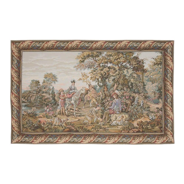 Horsemanship Loom Woven Tapestry - 123 X 195 Cm (4'1" X 6'5") - Requires Rod Size 5 For Sale
