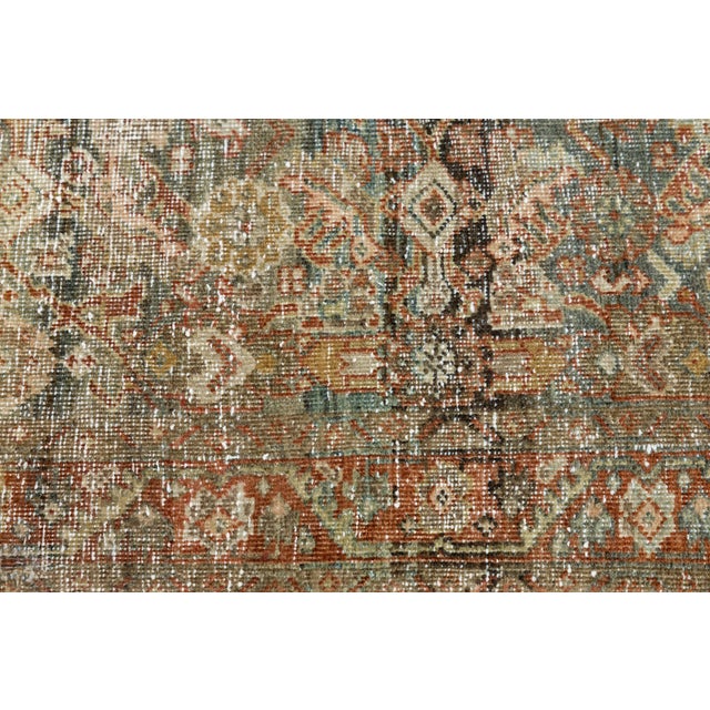 Textile 19th-Century Antique Malayer Runner Rug – Distressed Muted Earth Tones & Terracotta Wool For Sale - Image 7 of 9