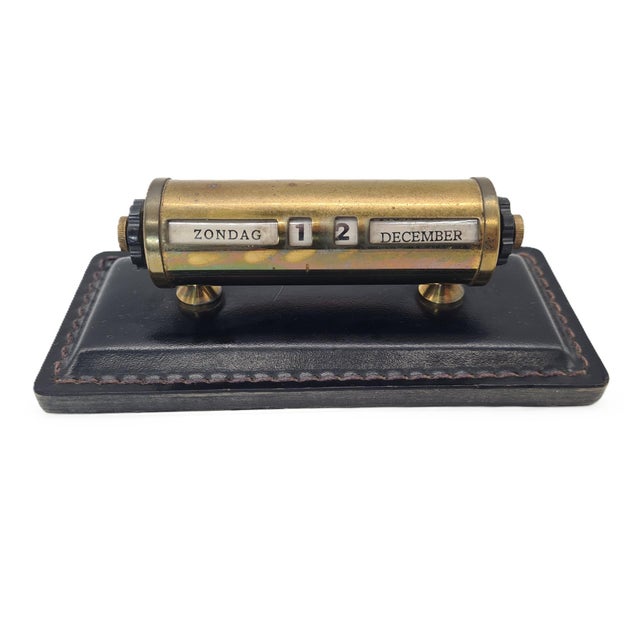 Vintage Dutch Perpetual Calendar Brass Desk Calendar, 1960s For Sale - Image 9 of 9