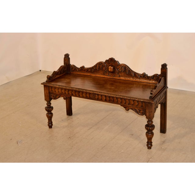 19th Century 19th C. English Carved Window Seat For Sale - Image 5 of 8