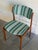 In Style of Erik Buch Model 49 Teak Dining Chair Green Striped Upholstery Danish Mid-Century Modern 1960s For Sale In Los Angeles - Image 6 of 10