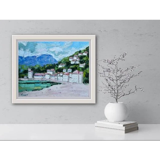 11x14 oil on linen panel Signed: Haas Unframed. Frames are sample only. Italy Seaside